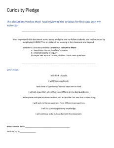 Curiosity Pledge for Students