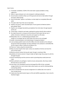 Exam 4 Prep: Water Resources Study Guide