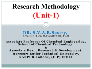 Research Methodology (Unit-1)