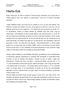 Analyse af Thomas Kingos 'Hierte-Suk'