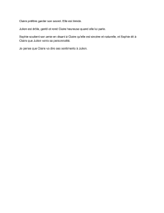 Passage en fran&ccedil;ais : Claire, Julien et Sophie