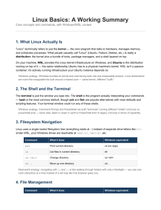 Linux Basics: A Working Summary