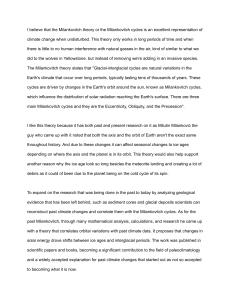 Milankovitch Cycles: Climate Change Theory