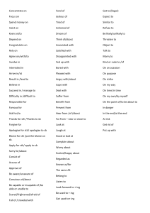 English Phrasal Verbs & Prepositional Phrases List