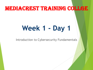 Introduction to Cybersecurity Fundamentals - Week 1