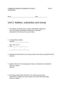 Cambridge Primary Maths Stage 3 Worksheet Unit 3