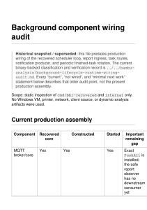 Background Component Wiring Audit: System Status & Gaps