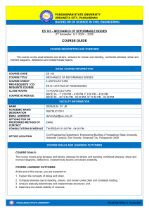 ES103 Mechanics of Deformable Bodies Course Guide PSU
