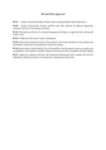 BS-A&F PLOs Approved