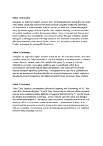 English Learning Shadowing A1 A2