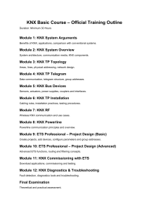 KNX Basic Course Training Outline