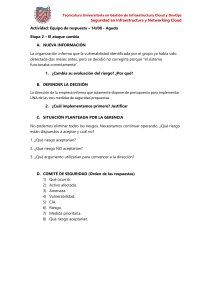 Ejercicio de Equipo de Respuesta en Seguridad en la Nube: Evaluaci&oacute;n de Riesgos y Priorizaci&oacute;n