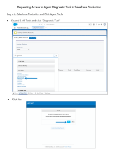 Salesforce Agent Diagnostic Tool Access Request Guide