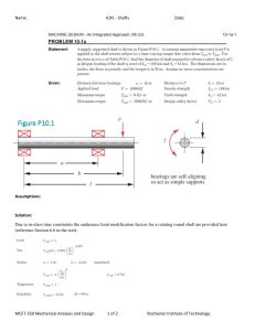 Shaft Design Problem 10-1a Solution - Mechanical Engineering