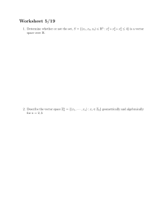 Linear Algebra Worksheet: Vector Spaces & Inequalities