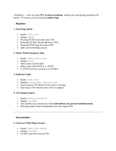 PLC Practice Problems: Ladder Logic Exercises