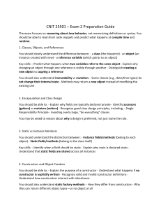 CNIT 25501 Exam 2 Java Prep Guide