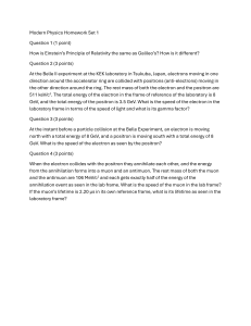 Modern Physics Homework Set 1