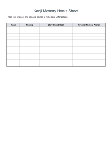 Kanji Memory Hooks Sheet: Learn Kanji with Stories