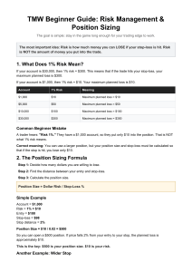 Beginner's Guide to Risk Management & Position Sizing in Trading