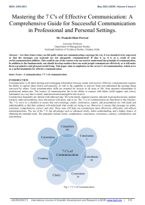 Mastering the 7 Cs of Effective Communication: A Guide for Professional and Personal Settings