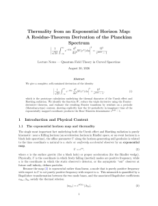 Thermality from Exponential Horizon Map: Planckian Spectrum Derivation
