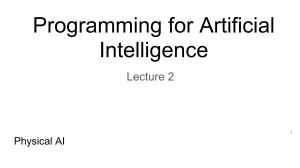 Programming for AI: Physical AI Lecture