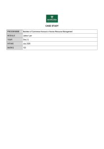 Johannesburg Water Labour Dispute Case Study