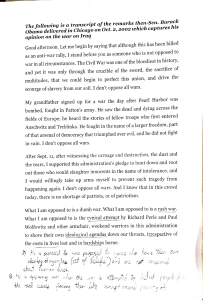 Barack Obama's 2002 Anti-Iraq War Speech Transcript