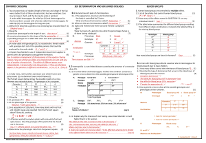 Genetics Worksheet: Dihybrid Crosses, Sex-Linked Diseases, Blood Groups