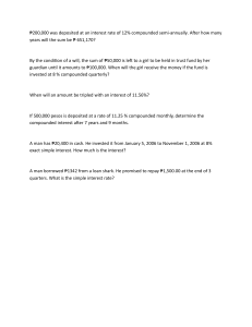 Compound and Simple Interest Problems