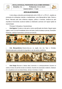 Arte na Antiguidade - Aula de Hist&oacute;ria da Arte