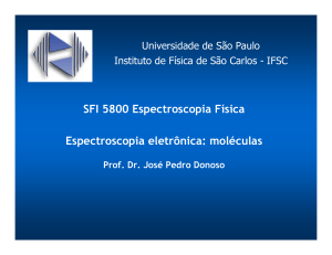 Espectroscopia Eletr&ocirc;nica: Mol&eacute;culas - Universidade de S&atilde;o Paulo