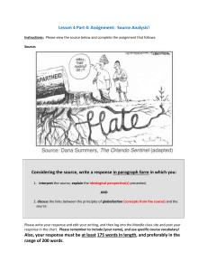 Lesson 4 Part 4 Assignment: Source Analysis