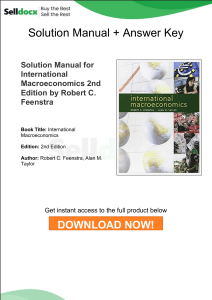 Solution Manual for International Macroeconomics 2nd Edition
