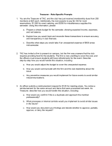 Treasurer Role-Specific Prompts: Budgeting & Financial Management