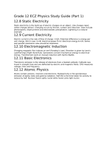 Grade 12 ECZ Physics Study Guide (Part 1)