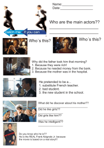 Catch Me If You Can Worksheet