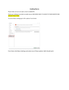 How to Enable Macros in Excel