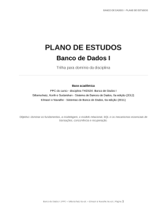 Plano de Estudos: Banco de Dados I