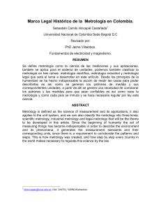Marco Legal Hist&oacute;rico de la Metrolog&iacute;a en Colombia