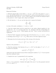 Advanced Calculus Homework Problems MATH-4600