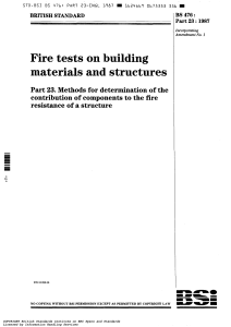 BS 476 Part 23: Fire Tests for Building Components