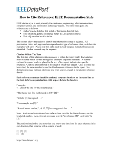 IEEE Citation Guidelines