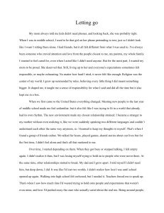 Letting Go: Personal Essay on Identity & Relationships