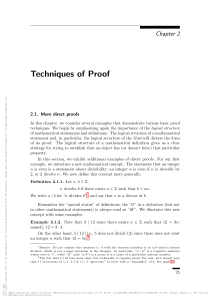 Chapter 2: Techniques of Proof in Mathematical Reasoning