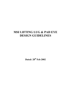 MSI Lifting Lug & Pad Eye Design Guidelines