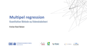 Multipel regression - Kvantitative Metoder