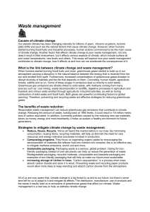 Waste Management and Climate Change: Mitigation Strategies
