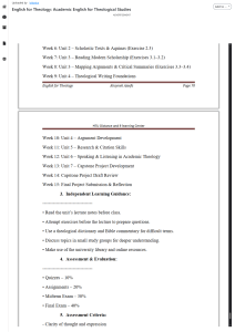 English for Theology: Academic English for Theological Studies